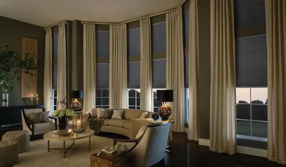 Pasang gordyn gorden murah vertikal roll blind jasa wallpaper dinding