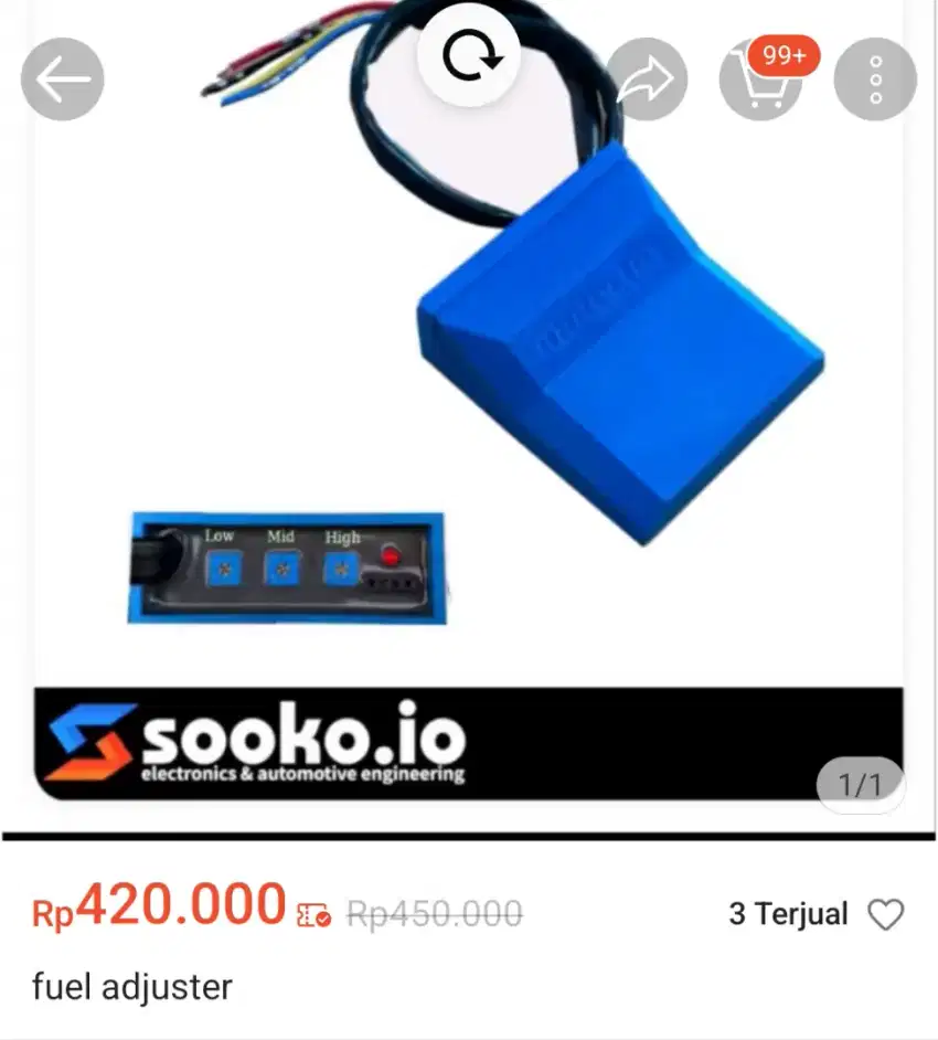 Fuel Adjuster / mengatur ECU pada bukaan injektor buat motor
