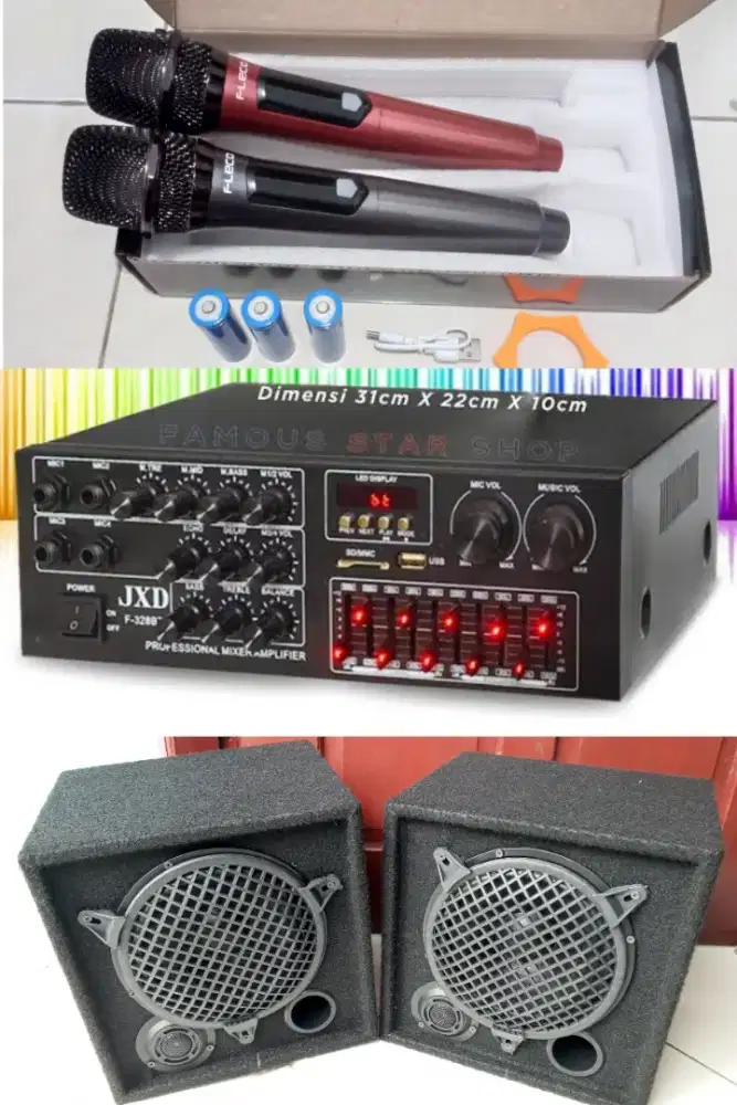 Paket set sound system karaoke 8 in