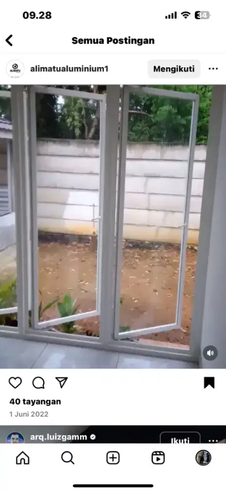 Jendela aluminium kaca