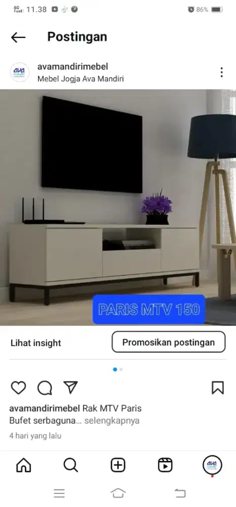 Rak TV Bahan Besi