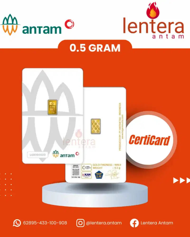 Logam Mulia Antam 0,5gr Emas 2025 0,5g 0,5 gram