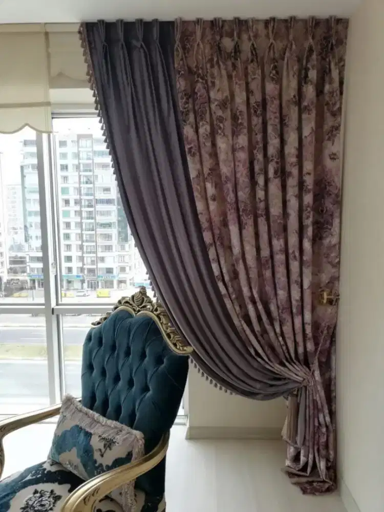 Pasang gordyn gorden murah vertikal roll blind jasa wallpaper dinding