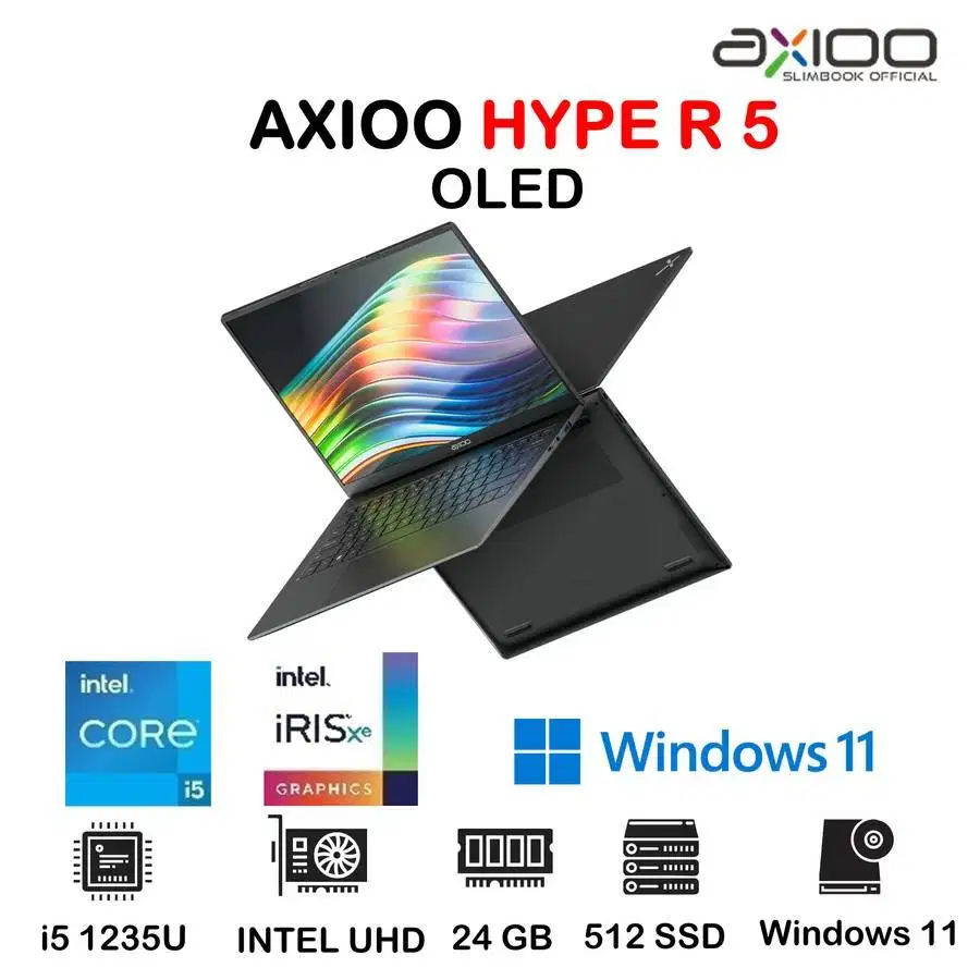 LAPTOP AXIOO HYPE R 5 OLED | i5 1235U 24GB 512GB WINDOWS 11