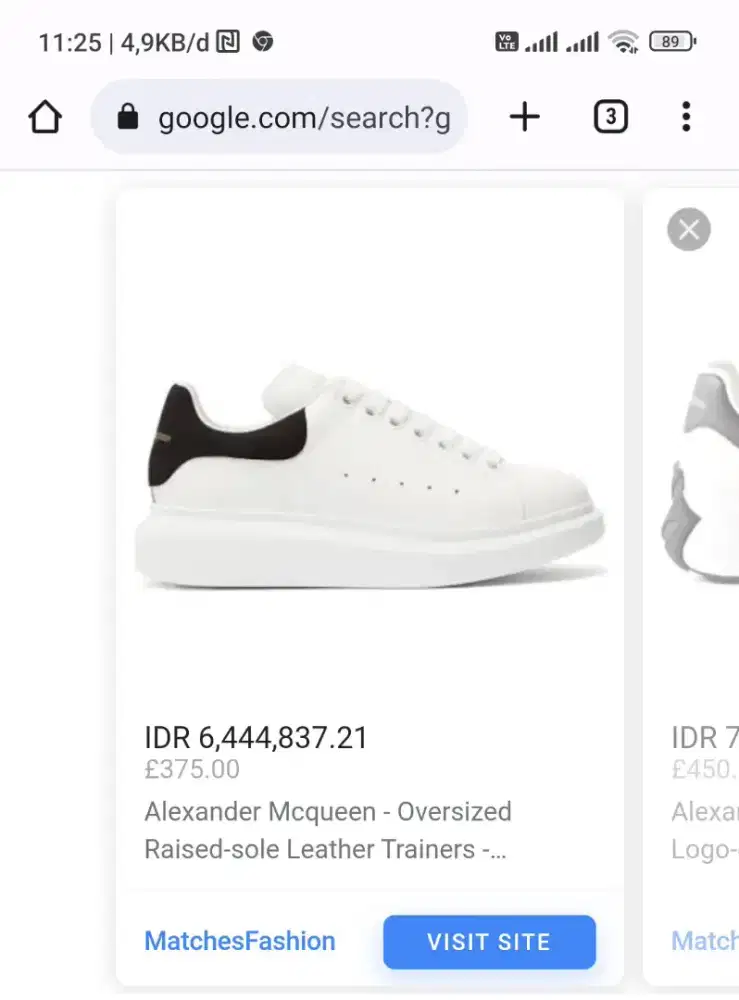 Sepatu Alexander McQueen (Logo Embos) size 42