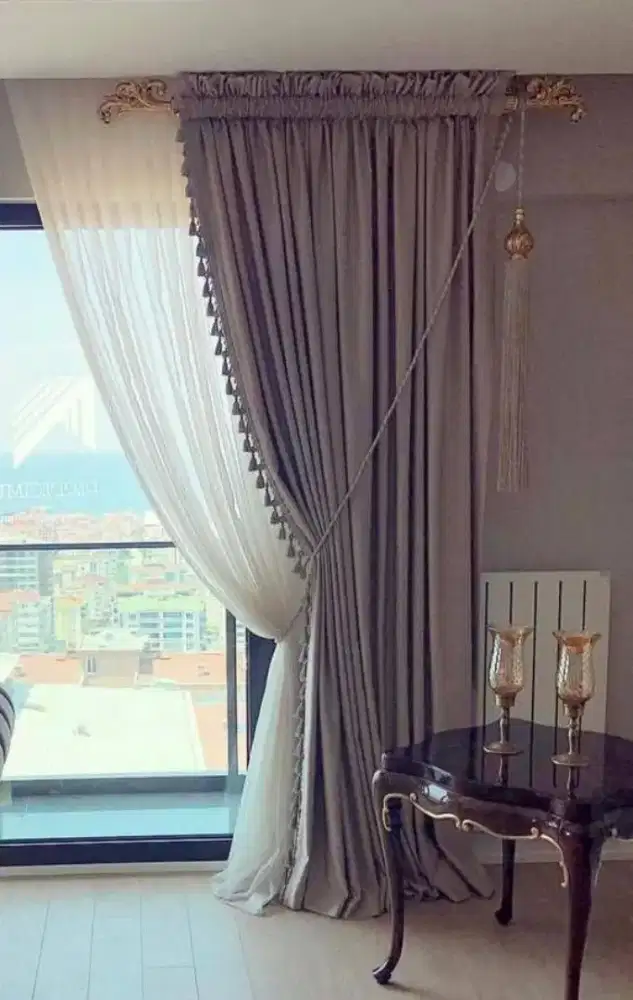 Pasang gordyn gorden murah vertikal roll blind jasa wallpaper dinding