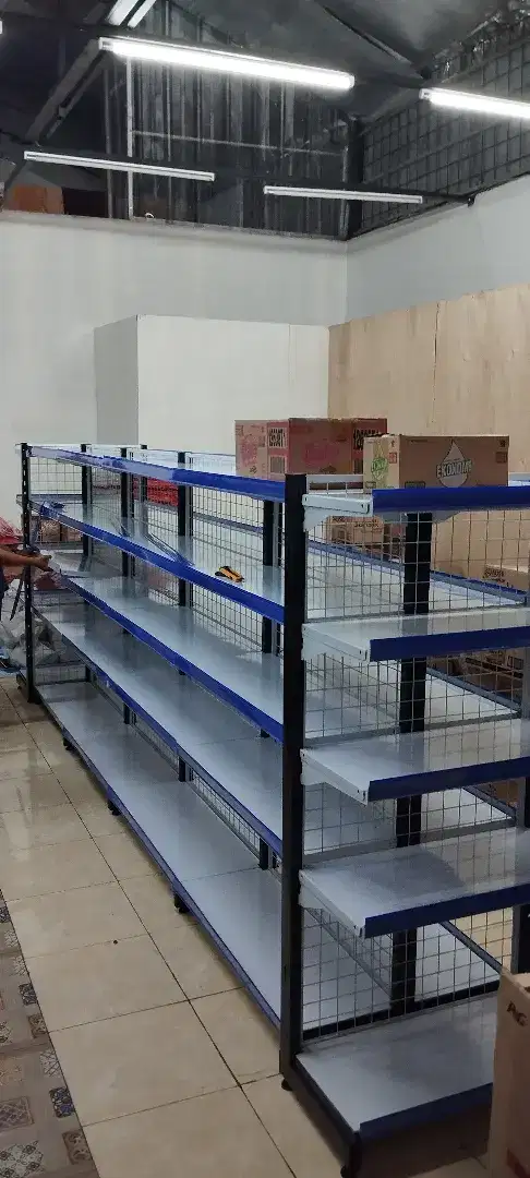 Rak minimarket single dobel murah