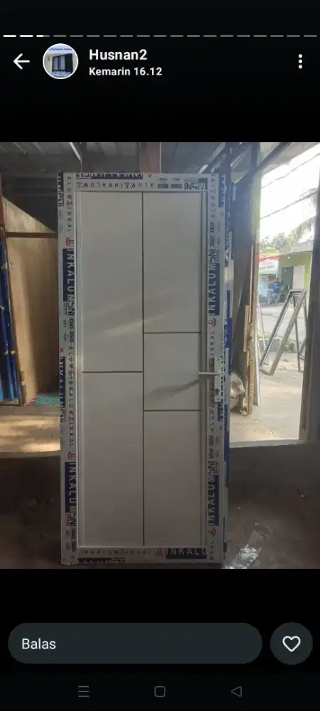 Jual kusen pintu satu dan pintu dua dari bahan aluminium dan kayu