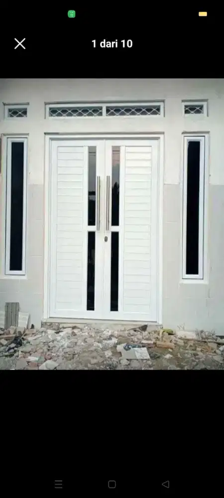 Jual kusen pintu satu dan pintu dua dari bahan aluminium dan kayu