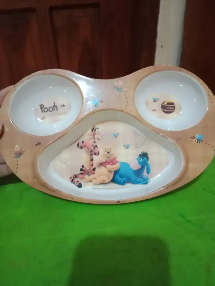 Piring makan Sekat Balita, piring 3sekat onix, piring melamin anak