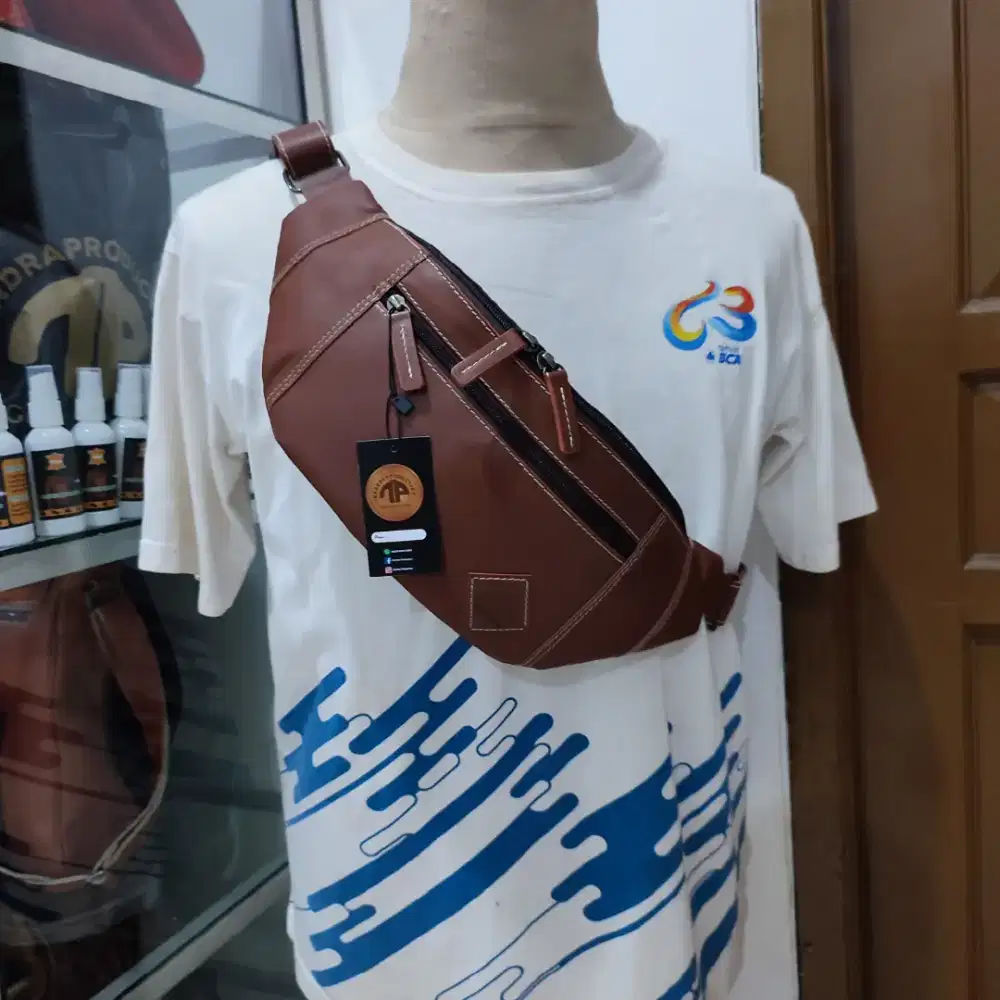 Waistbag Kulit Domba Untuk Pria