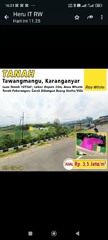 Tanah Tawangmangu Karanganyar