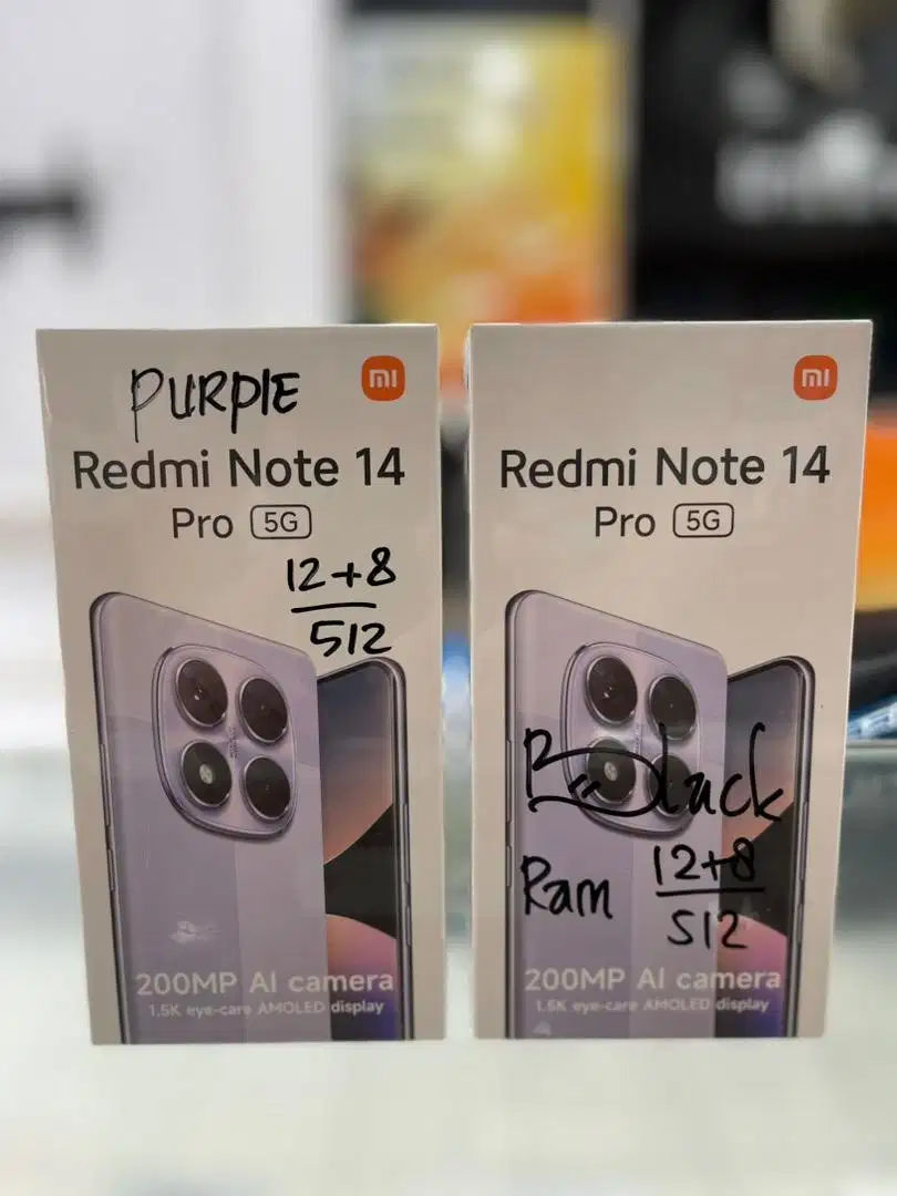 Baru...Xiaomi Redmi Note 14 Pro 5G 12/512 Grs Resmi (Black,Purple)