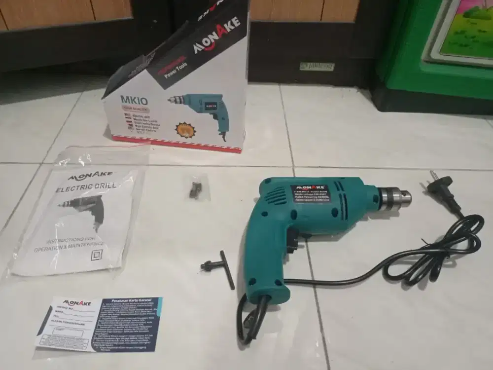mesin bor bolak balik merk monake kondisi baru masih gress ok ok jaya