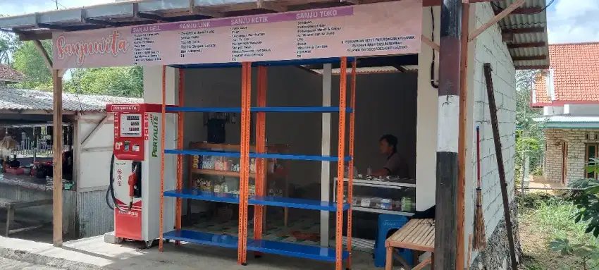 Rak besi siku 5 susun serbaguna