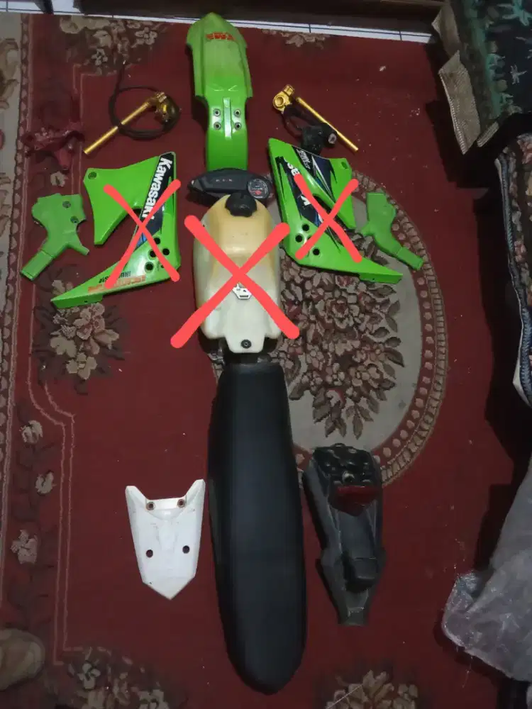 part ori kawasaki klx.stang jepit.dll.nego wajar