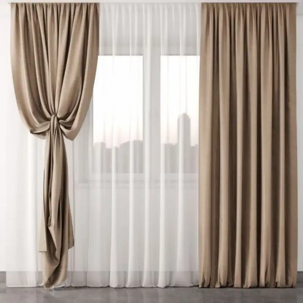 Pasang gordyn gorden murah vertikal roll blind jasa wallpaper dinding