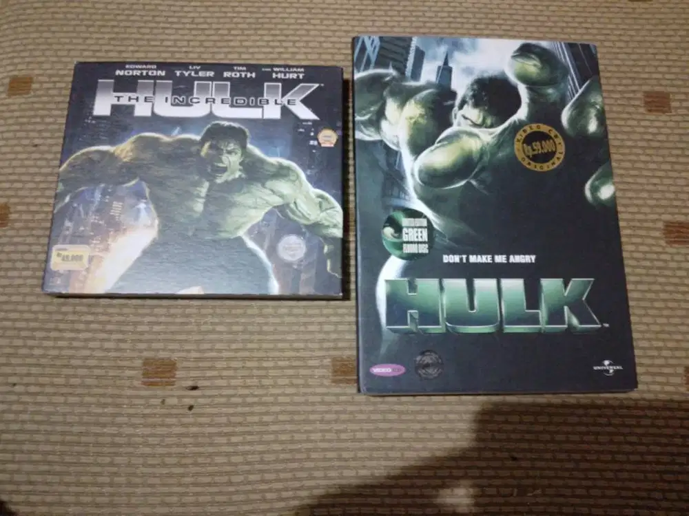 vcd hulk 1 dan 2 original koleksi pribadi