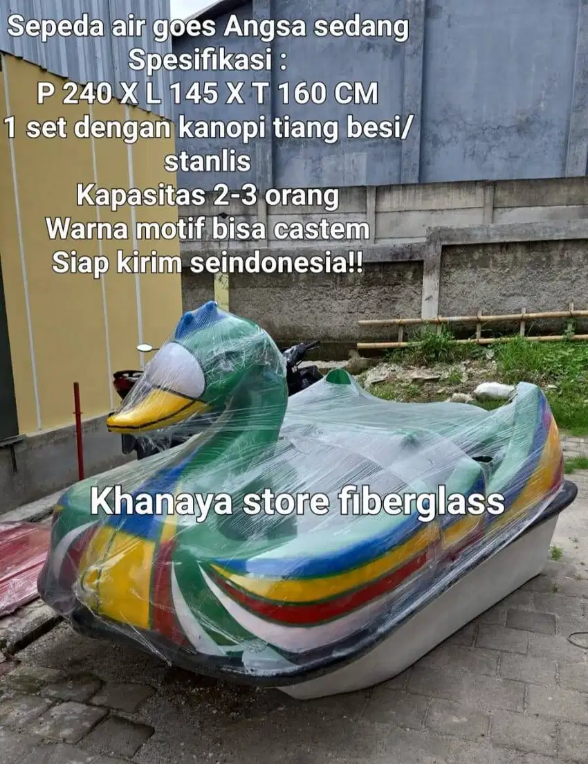 Sepeda air angsa hijau sedang/perahu bebekkan sedang/bebekkan gowes!