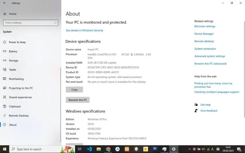 LENOVO T410 ( RAM 8GB - SSD Samsung Evo 870 500GB + HDD 300GB )