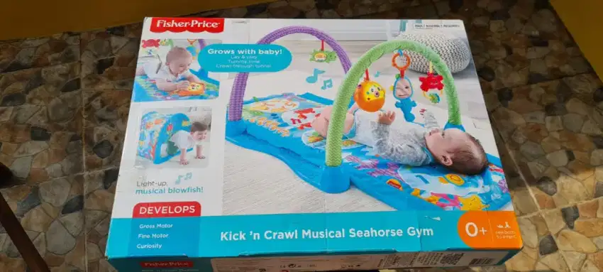 Mainan fisher price kick and crawl