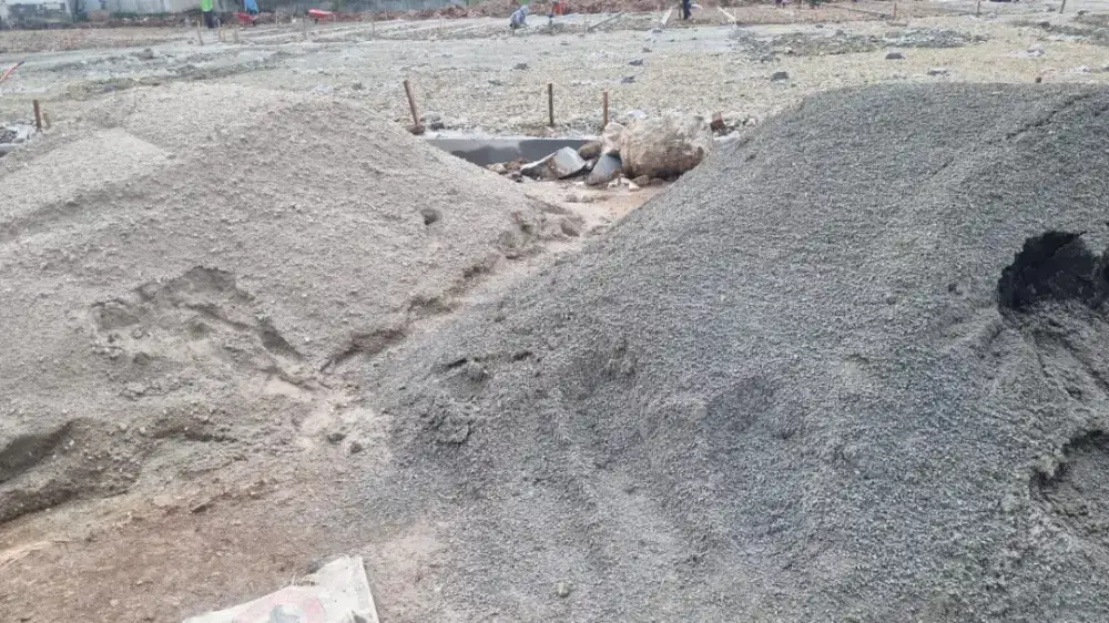 Pasir pasang cor batu belah kali sirtu sirdam split makadam abu batu