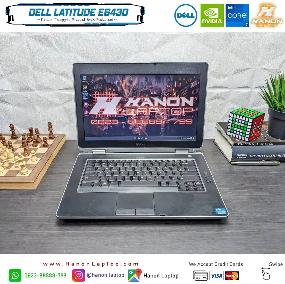 Laptop DELL E6430 i7 Nvidia Ram 16GB SSD 256GB + HDD 500GB Windows 11