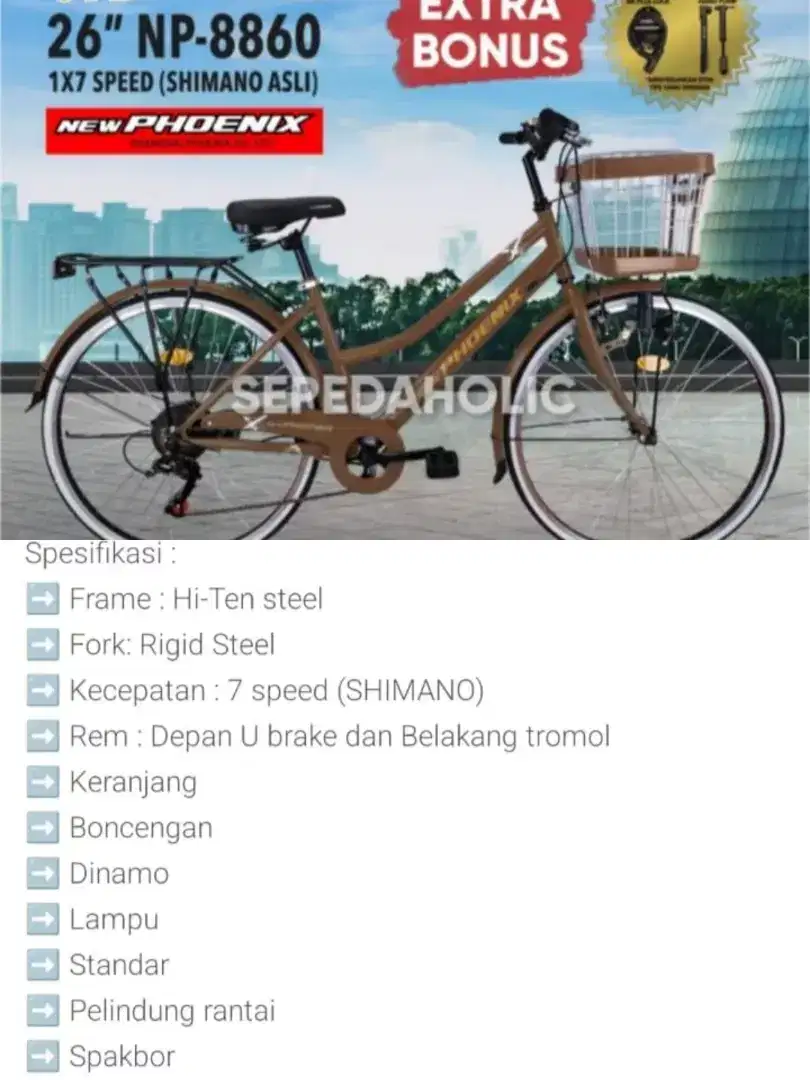 Sepeda New Phoenix 26 tipe NP - 8860