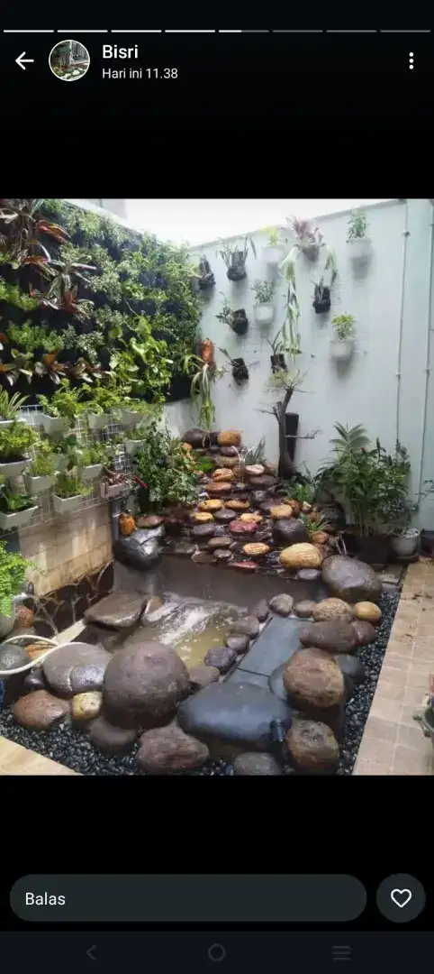 Kolam natural batu fosil