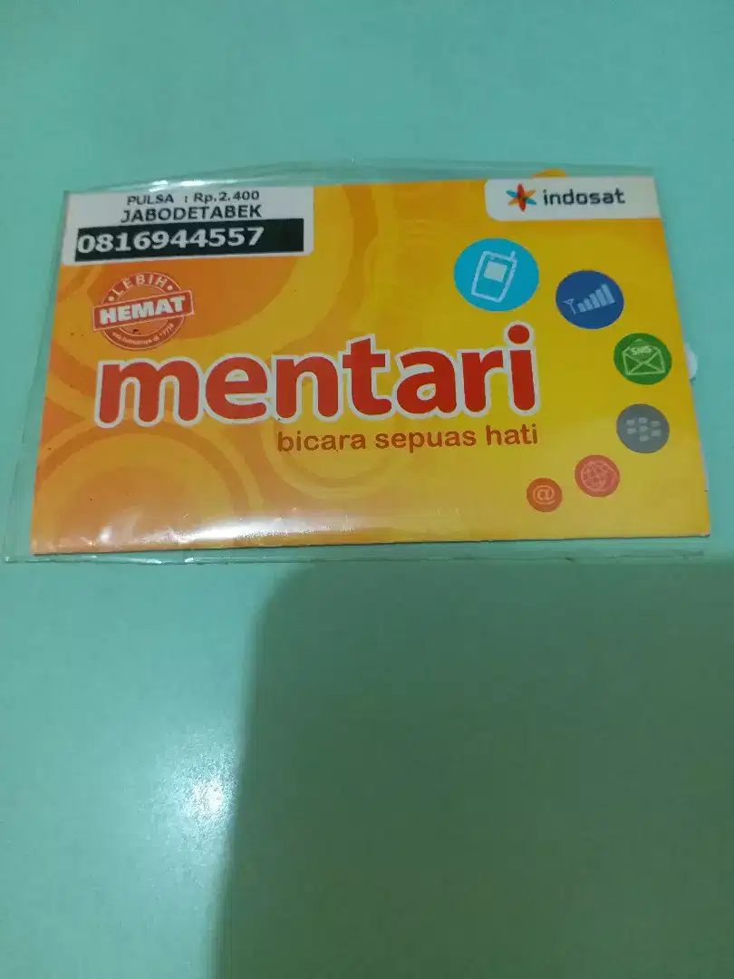 NOMOR CANTIK INDOSAT MENTARI 10 DIGIT LANGKA, ISI ULANG ( PRABAYAR )