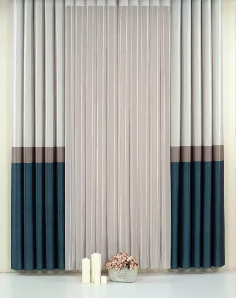 Pasang gordyn gorden murah vertikal roll blind jasa wallpaper dinding