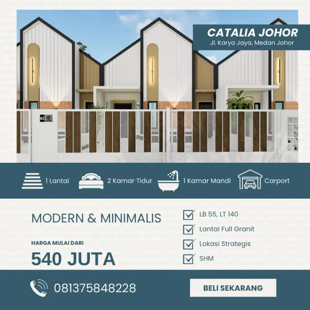 DAPATKAN SEGERA PERUMAHAN CATALIA JOHOR MODEL INDUSTRIAL MODERN