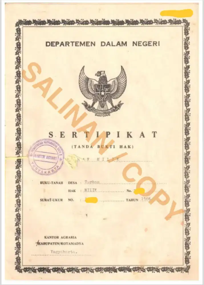 Tanah dekat UGM Yogyakarta