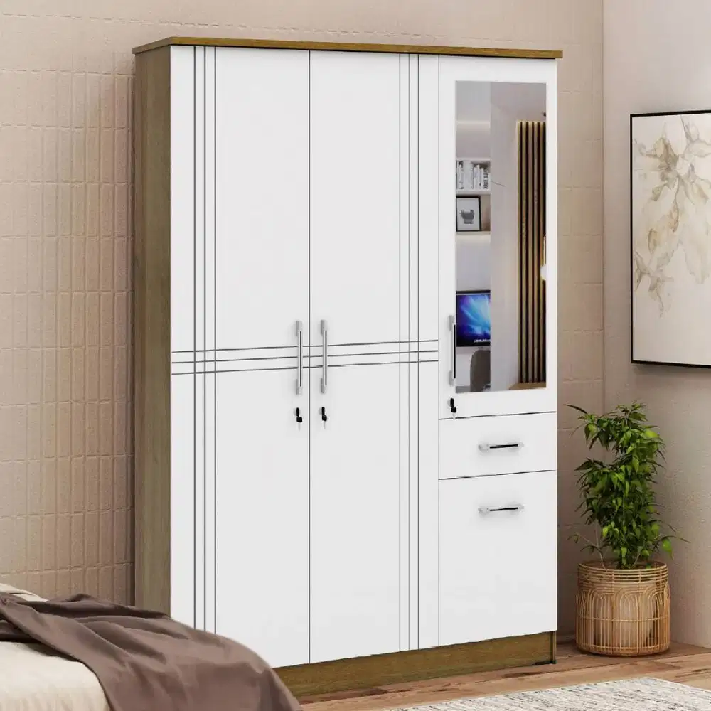 LEMARI PAKAIAN 3 PINTU / LEMARI BAJU 3 PINTU