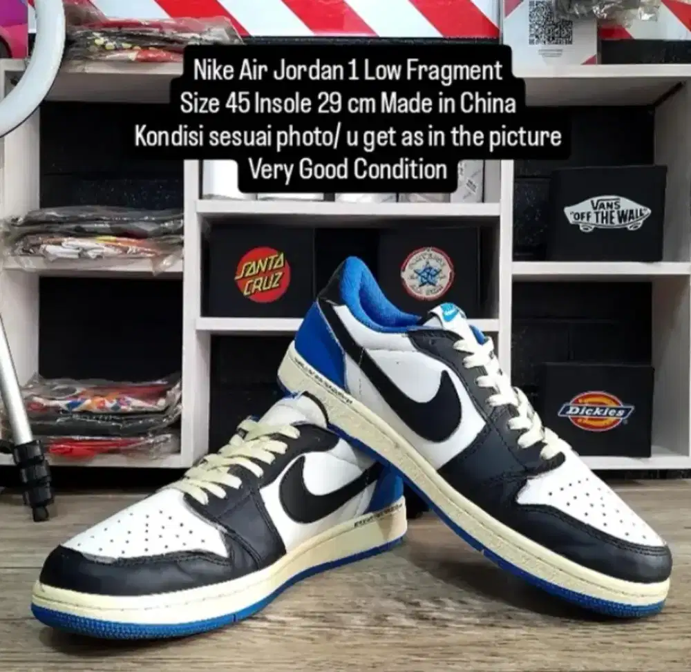 Nike Air Jordan 1 Fragment Size 45 Insole 29 cm