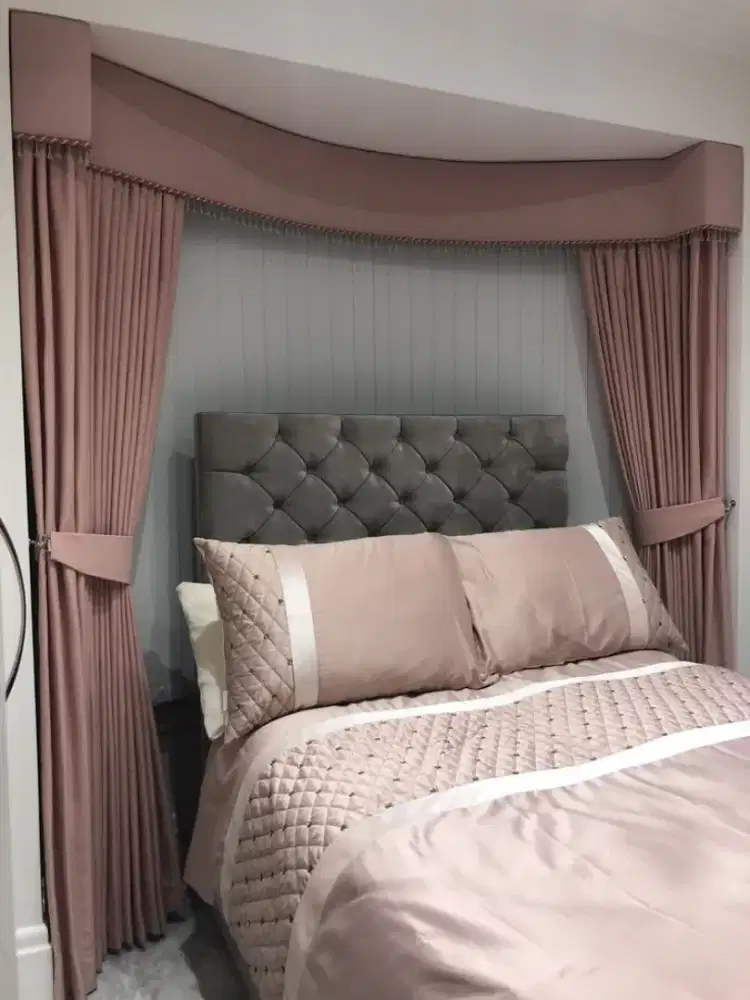 Pasang gordyn gorden murah vertikal roll blind jasa wallpaper dinding