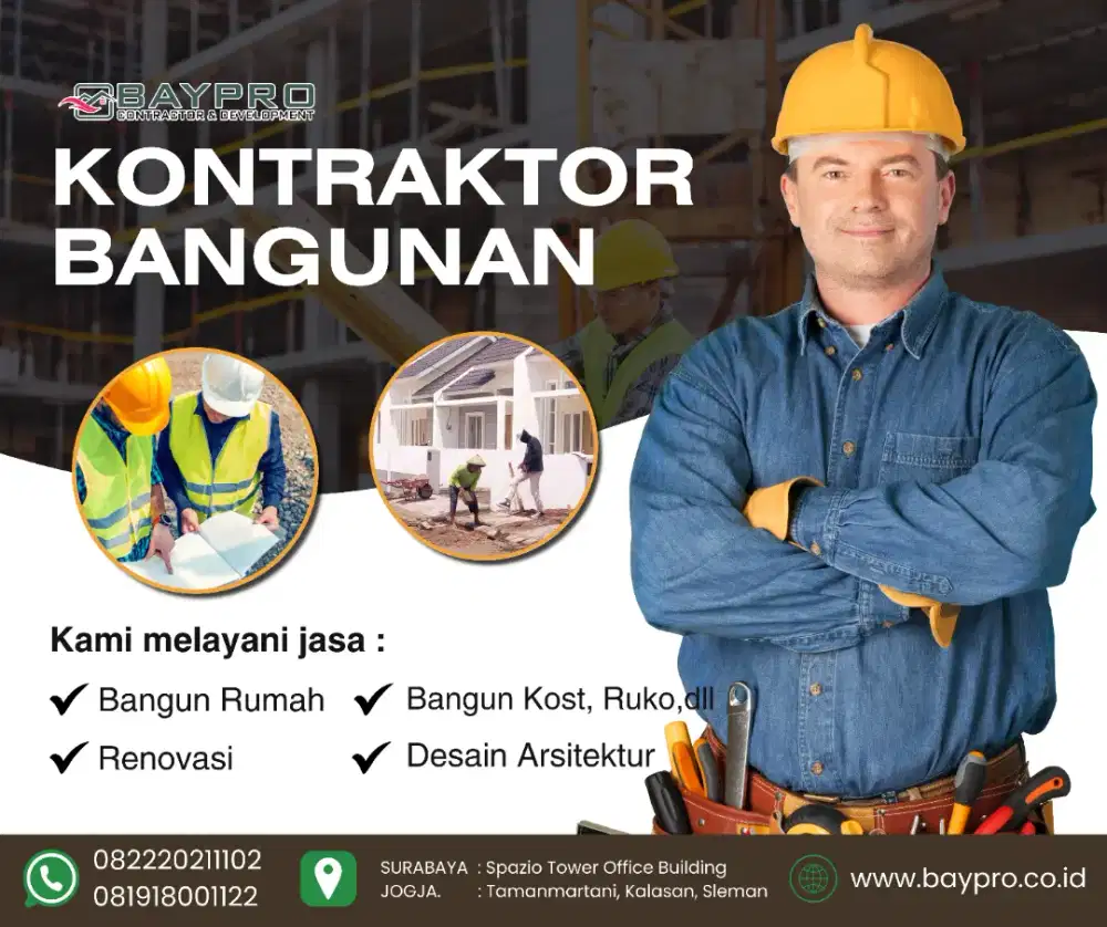 JASA BANGUN RUMAH KOST RUKO KANTOR GUDANG HOTEL , KONTRAKTOR BANGUNAN