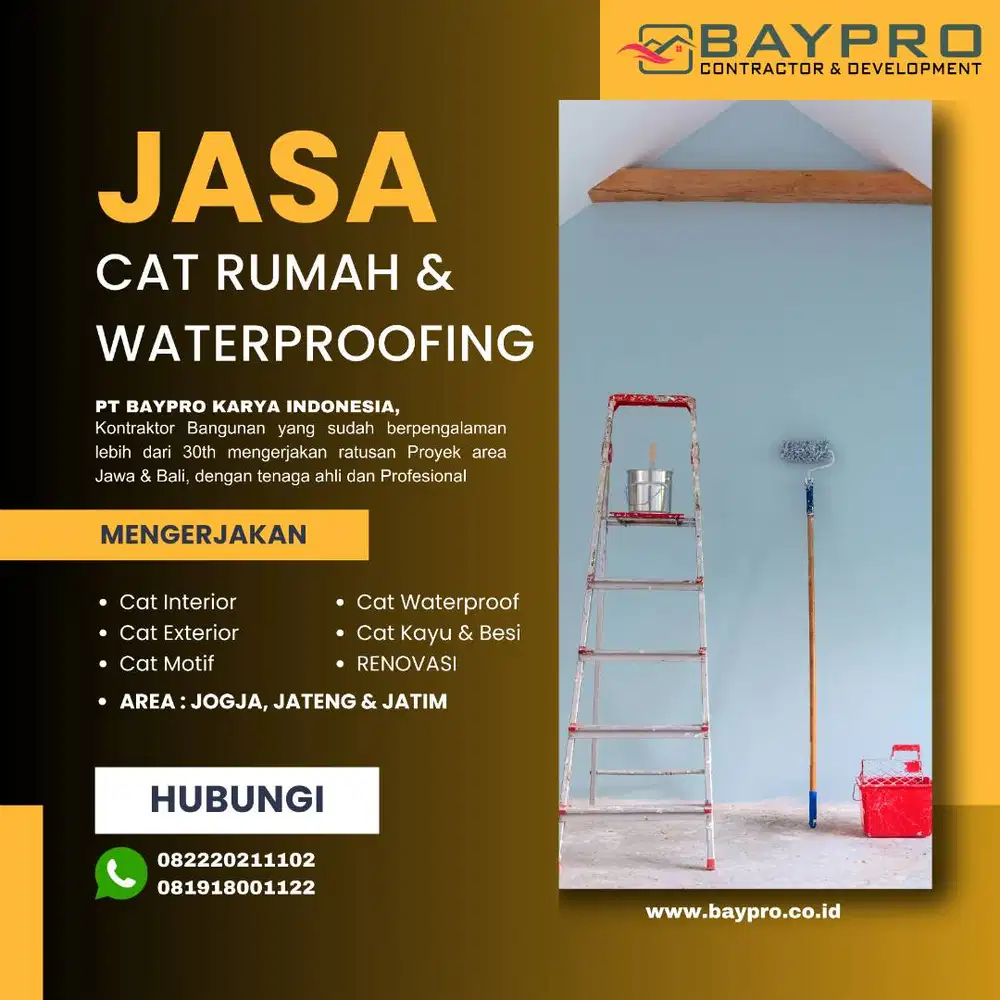 JASA CAT RUMAH, TUKANG CAT TEMBOK, WATERPROOFING RUMAH BOCOR