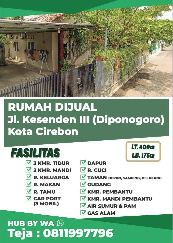 DIJUAL RUMAH SIAP HUNI KAWASAN KESENDEN CIREBON