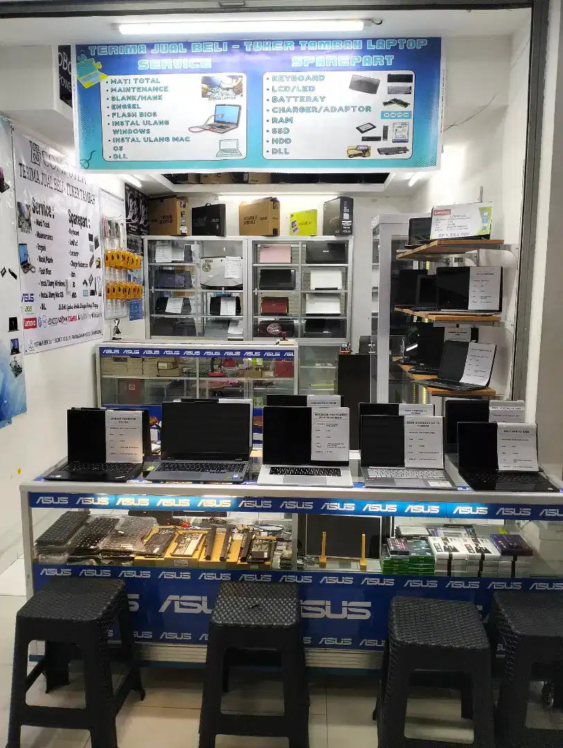 Jual-beli Laptop Second - Sparepart - Service Dan Tuker Tambah Laptop