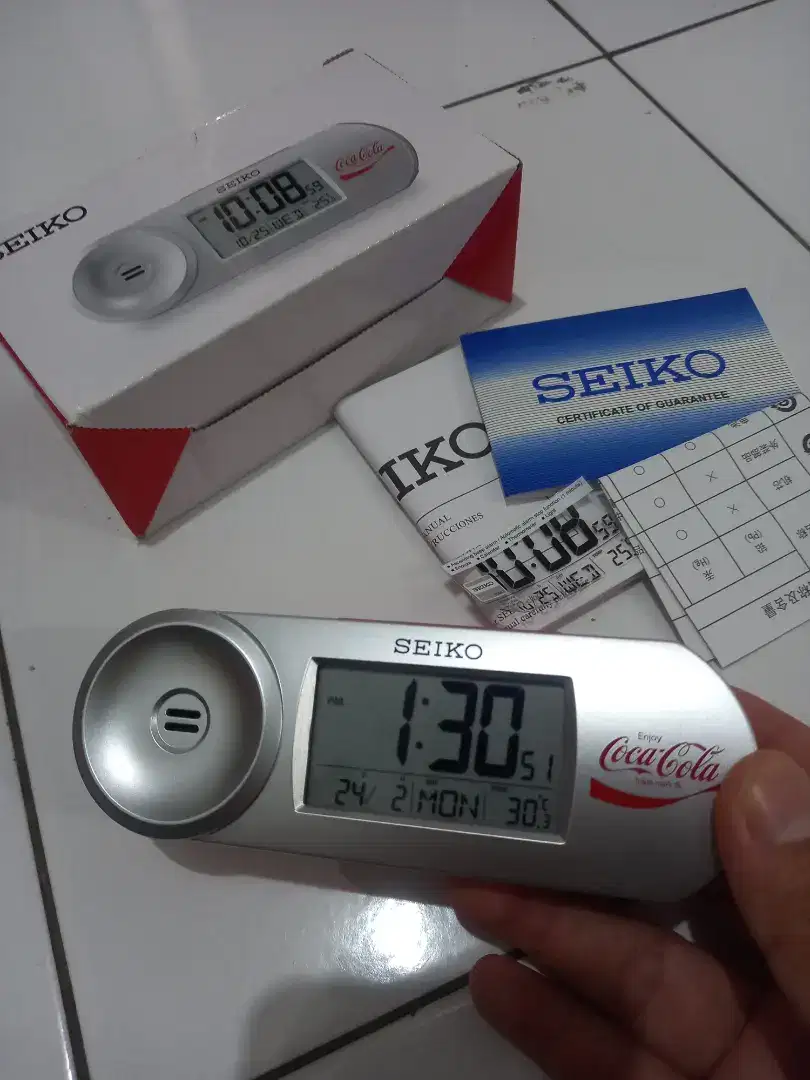 Jam meja digital seiko original alarm koleksi antik rumah dekorasi