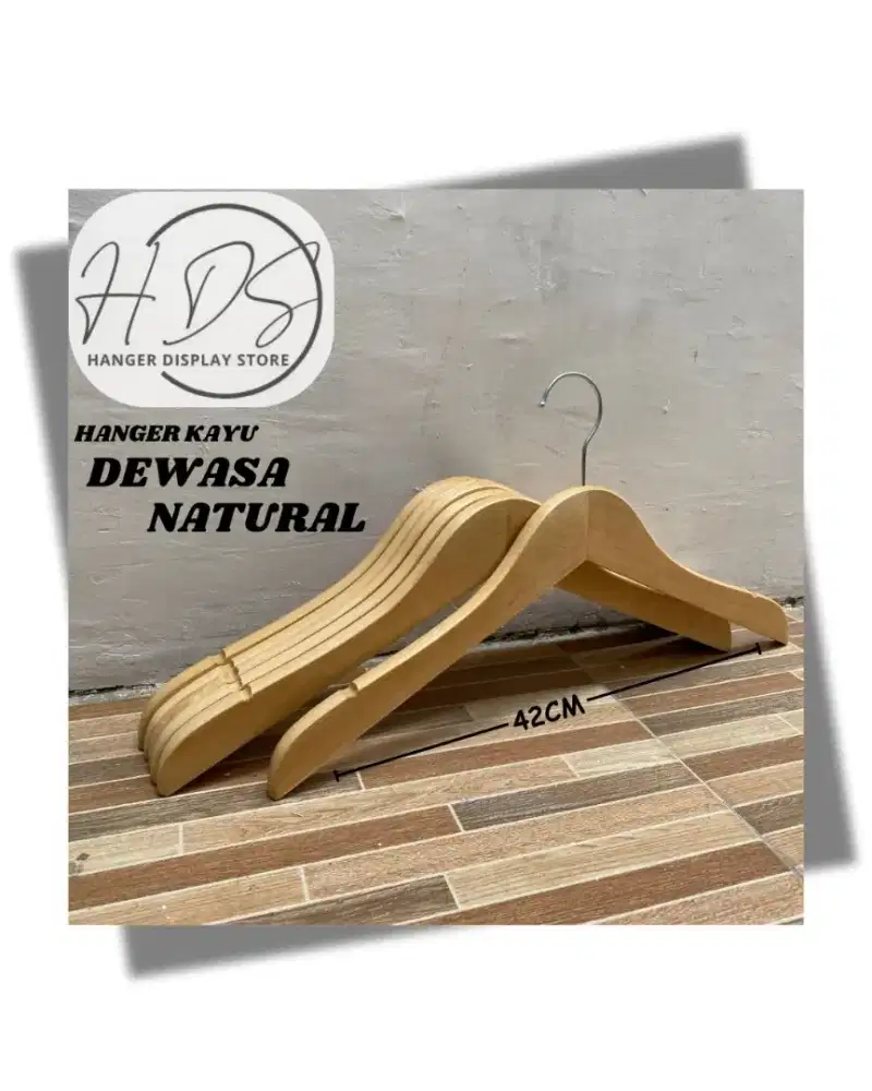 Hanger Kayu Anak Natural
