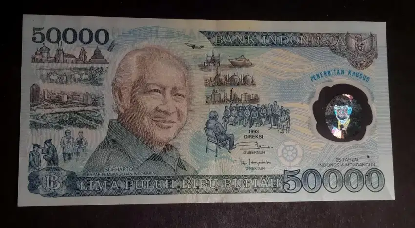 Uang 50000 Rupiah Soeharto Polymer Plastik Edisi Khusus