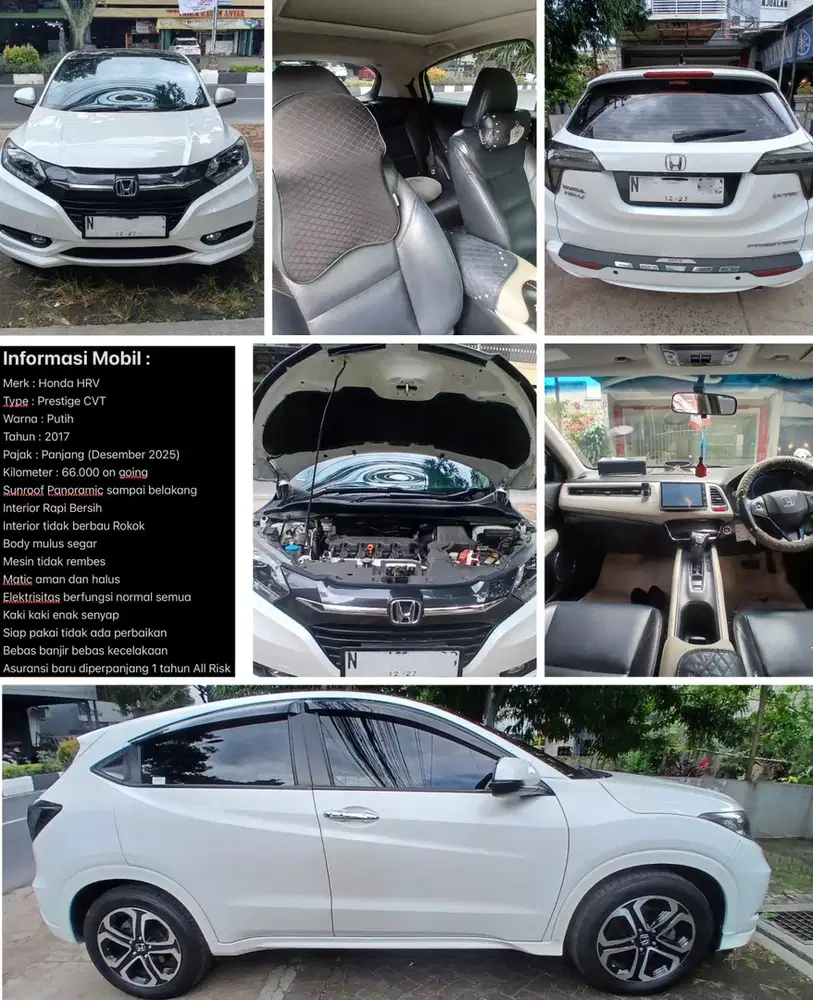 Honda HR-V 2017 Bensin MULUS pemakai wanita