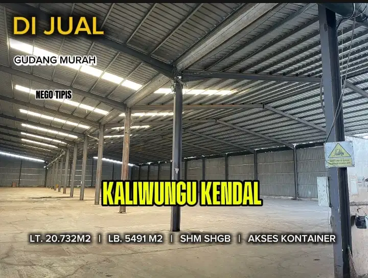 DIJUAL GUDANG KALIWUNGU KENDAL JAWA TENGAH