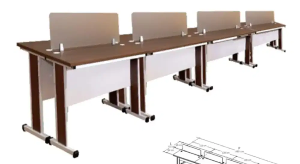 Meja work station 8 staf