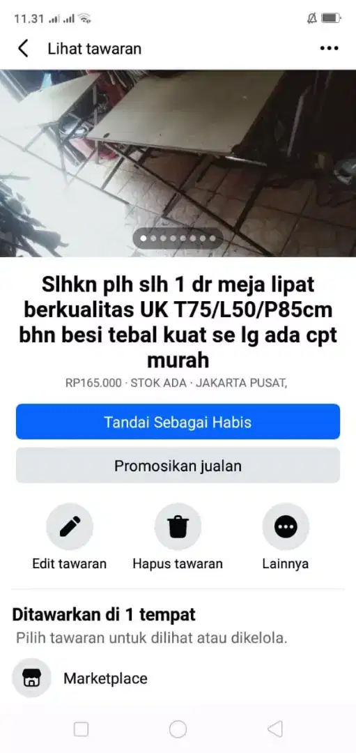 Cocok utk pedagang kaki 5 slhkn plh slh 1 dr meja lipat nya hrg murah
