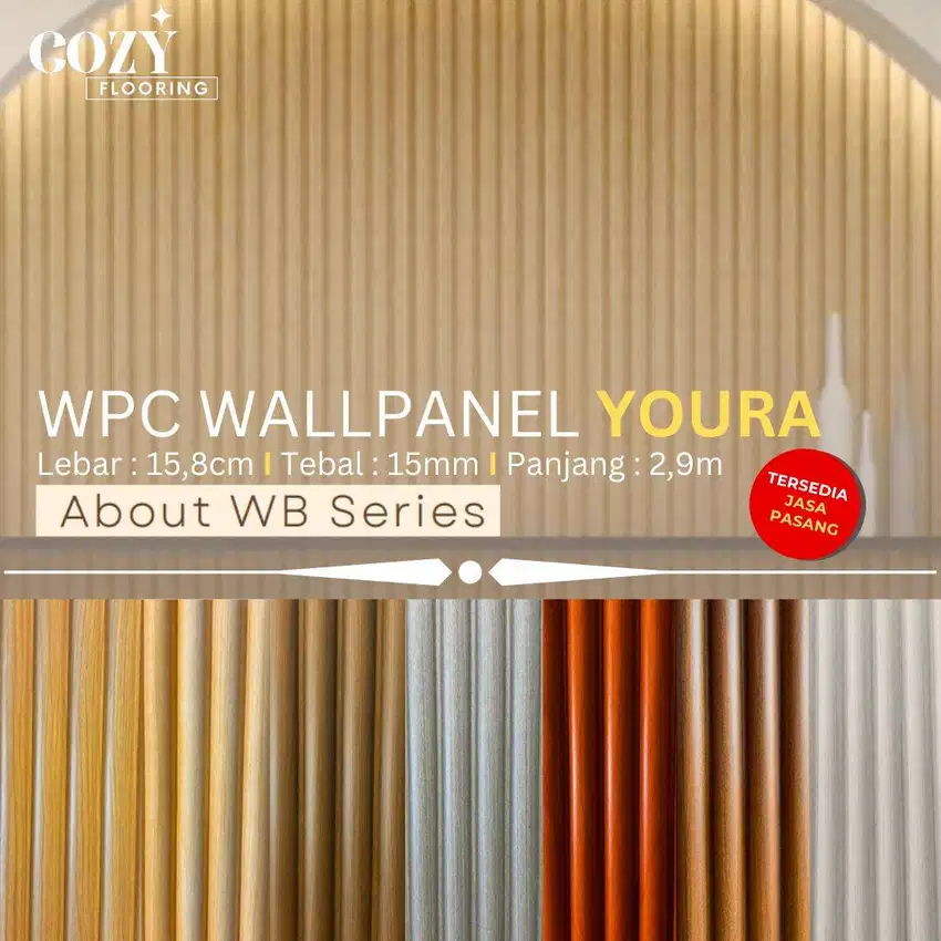 WPC Wallpanel Youra WB Series | panel setengah lingkaran