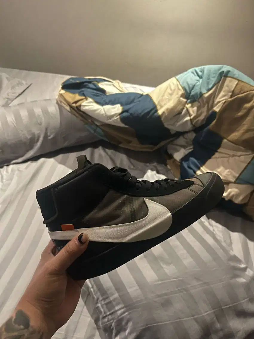 NIKE BLAZER X OFF WHITE SIZE 41 SECOND MINUS LECET PEMAKAIAN AJA