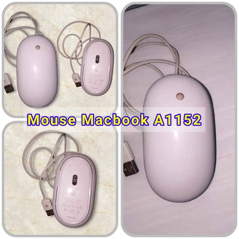 Mouse Macbook A1152 wired usb bekas normal